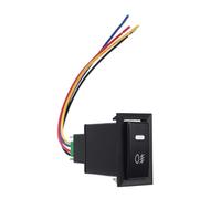 CHICIRIS LED Push Button Switch 4 Pole for Fog and Fit for DRL Lighting Control for Camry and Hiace Cars, Long Lasting ABS Material Design