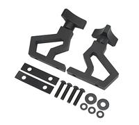 CHICIRIS Lift Jack Mount Accessory Aluminum Alloy Jack Mount Hardware with 2 Brackets 4 Screws No Drilling Hood or Door Hinge Fit for JK 2007 2018