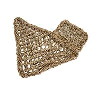CHICIRIS Lizard Climbing Hammock Hand Woven Comfortable Triangular Seagrass Jungle Hammock for Climbing Pets 33x33x39cm
