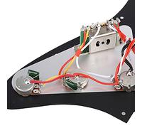 CHICIRIS Loaded Pickguard Set, 11 Holes Prewired with 2 Single Coil and 1 Humbucker Pickups, for Electric Guitar (Red Pearl)