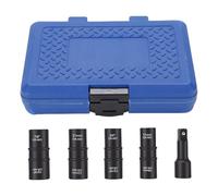 CHICIRIS Lug Nut Socket Set, 1/2 Inch Drive Double Ended Thin Wall Wheel Protector Nut Socket, with 3 Inch Extension Bar, for Tire Replacement and Brake Repair