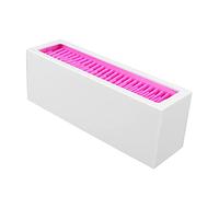 CHICIRIS Makeup Storage Organizer Durable Flexible Cosmetic Case for Travel Supplies, Large-Capacity Makeup Box for Cosmetic Storage, Silicone+ABS Material, Applicable Scene: Box (White + Rose red)