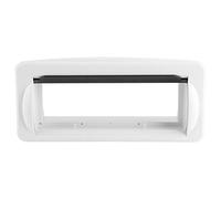 CHICIRIS Marine Boat Single DIN DVD Radio Shield Splash Guard Flush Mount Cover for Marine DVD Radio, White ABS Material
