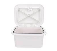 CHICIRIS Marine Boat Storage Box, Cut in Design for Hull or Deck, 37.5 X 27 X 17.5 Cm ABS Lockable Compartment with Sealing Lid for Yachts Fishing Boats