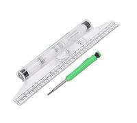 CHICIRIS Measuring Rolling Convenient Ruler for Drawing Parallel Lines, Arc Curves, 30cm Roller Ruler for Work Study Material Learning