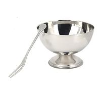 CHICIRIS Metal Bowl, Snack Dish Salad Bowl Dessert Bowls 3.9in Dia Dessert Dish Milkshake Cup Shiny Dessert Bowls for Ice Cream Cake Salad