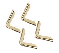 CHICIRIS Metal Corner Protector 50PCs Iron Retro DIY Edge Cover for Photo Albums, Collective Albums, Brass Gold Paint, Great Workmanship (Brass Color 2.2MM)