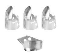 CHICIRIS Metal Finger Picks, Guitar Finger Picks with 3 Index 1 Thumb Pick, Suitable for Guitar, Bass, or Ukulele Basic Practice, Stage Performance, Light and Easy to Carry (Silver)