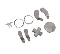 CHICIRIS Metal Thumbsticks for Series 2 Controller, Premium Silicone and Metal Joystick Replacement with Textured Grips, Customizable Paddles and D-Pads for Series 2 Core Controller (Silver)