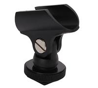 CHICIRIS Microphone Clamp/Holder Holder Adjustable Plastic Mic Stand for DSLR Camera, 1.95cm Hot Shoe Mic Clamp/for Interview Microphones, Light and Convenient for Needs