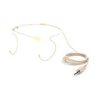 CHICIRIS Microphone for BodyPack Transmitter 3.5mm Male Screw Lock Earhook Microphone with Sweat Dust Protection, for Stage Professionals, Beige 1 Piece