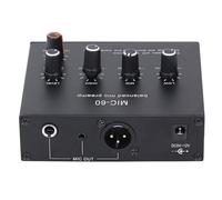 CHICIRIS Microphone Preamp, 3.5mm 6.5mm XLR Interface 60db Gain 48V Power Dynamic Condenser Mic Amplifier DC5-12V with Balanced Output for Home Studio Live Performance