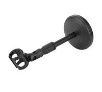 CHICIRIS Microphone Stand, Adjustable Short Mic Stand, Detachable Height 25-35cm with Universal Clips for Wireless Wired Microphones, Non Slip Disc Base