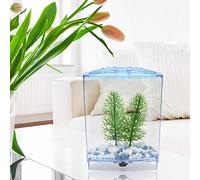 CHICIRIS Mini Aquarium, Acrylic Breeding Box with Dirt Isolation and Air Circulation, Perfect for Fry and Sick Fish 20x9x14.5cm (Single Grid)
