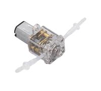 CHICIRIS Mini Peristaltic Pump, 1 Ml Min Flows Metal Self Priming 6 Rollers Dosing Pump for Water Pumps Accessories, Transparent Shells, 0.001m Lift (G10 3V)