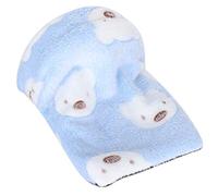 CHICIRIS Mini Pet Sleeping Bed for Small Animals Warm Flannel House Cave with Removable Pad in Blue (M)