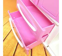 CHICIRIS Mini Princess Doll Closet Organizer for Doll House Decorations Store Jewelry and Clothes (pink)