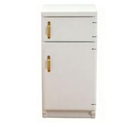 CHICIRIS Miniature Dollhouse Refrigerator, Polished Safe Birch Wood (White)