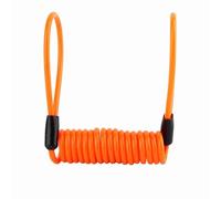 CHICIRIS Motorcycle Disc Lock Reminder Cable PVC Alloy Anti Theft Cable Lock 1.2M Spring Wire Orange for Bike Scooter Riders Visible Coil Disc Brake Reminder