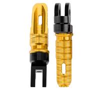 CHICIRIS Motorcycle Front Footrests Aluminum Alloy Front Foot Peg Pair Replacement Part for Rider Control with Left Right Set for MT07 MT09 MT03 R3 XJ6 (Gold)