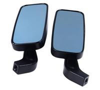 CHICIRIS Motorcycle Rearview Mirror, Aluminum Alloy Motorcycle Side Mirror with Blue Glass, Shockproof Retro Style Clear Rear View Easy Installation for Motorbikes Vintage Motorcycles
