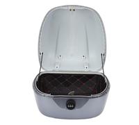 CHICIRIS Motorcycle Top Case, 33L ABS Lockable Tail Box with Removable Washable PU Lining and Backrest, for Motorcycles Scooters Electric Bikes (Grey) (Grey)
