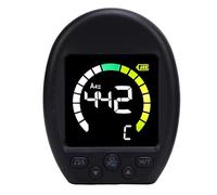 CHICIRIS Multifunctional Metronome Tuner Combo with Rotating Clamp/Holder & Silicone Pad, Suitable for Guitar Bass Violin, Compact Portable Design with Rechargeable Battery (Black)