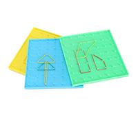 CHICIRIS Nail Board Toy Set for Educational Play with Rubber Bands, Colorful Pegboard Puzzle for Early Learning, 3 Pcs, Plastic Material, 13.5cm
