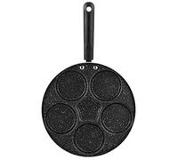 CHICIRIS Non-Stick Frying Pan, 5-Hole Aluminum Pizza Pan with Flat Bottom for Even Heat Distribution, Omelette Pancake Hamburger Grill Pan for Home Kitchen Outdoor BBQ