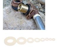 CHICIRIS Nylon Hardware Fasteners Set High Toughness Protection for M2-M10 Washer Box for DIY Enthusiasts, 500pcs Black and White Plastic Washers for Various Applications (500pcs white nylon gasket)