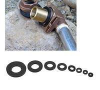 CHICIRIS Nylon Hardware Fasteners Set High Toughness Protection for M2-M10 Washer Box for DIY Enthusiasts, 500pcs Black and White Plastic Washers for Various Applications (500pcs black nylon gasket)