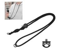 CHICIRIS Nylon NEK Lanyard for Action Cameras Wide Compatibility with Standard -1/4 -inch Screw Design for Selfie Sticks, Handheld Stabilizer, Monocular Support Styles for Outdoor Adventure (Black)