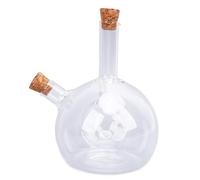 CHICIRIS Olive Oil and Vinegar Dispenser 2 in 1 Elegant Glass Double