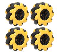 CHICIRIS Omnidirectional Smart Robot Car Parts - 60Mm Mecanum Wheel Toy Component, Suitable for Drift Movements and Left/Right Translation (two pairs)