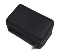 CHICIRIS Oxford Pencil Case Stylish Portable Organizer 72 Slots for Art Students Oxford Cloth 20x13.5cm (Black)