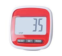 CHICIRIS Pedometer LCD Dispaly, 3D Walking Step Counter Pedometer with for Running Walking Passometer Counter (red)