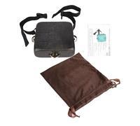 CHICIRIS Percussion Hand Drums, Tiger Maple Cajon Drum Wearable with Storage Bag, Birch Wood Tambourine for Outdoor Performance Traveling Party, Ideal for Street Shows (Black)