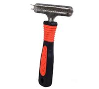 CHICIRIS Pet Grooming Rake Effective Double Row Pins for Long Thick Hair Dogs Comfortable Grip Design