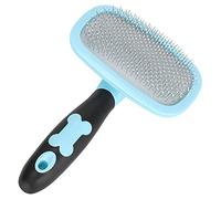 CHICIRIS Pet Grooming Tool 360° Rotatable Brush for Efficient Deshedding and Removal for Cats and Dogs - Soft Massage, PP Material, 118g (Dotted with blue)