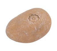 CHICIRIS Pet Memorial Garden Stone Lettering Simulation Pebbles for Dogs Cats, Commemorate Your Pet, Weatherproof Resin (Small Flower Stone Sand Yellow)
