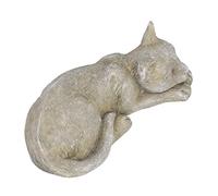 CHICIRIS Pet Memorial Tombstone, Commemorative Resin Crafts Gravestone for Lawn Garden Outdoor Yard, with Engraving Tools and Photo Option (Ornament cat Type A (supplier specification: moss color))