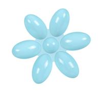 CHICIRIS Petal Shaped Cat Food Bowl Durable Easy to Clean Feeder for Small Cats Ideal for Multiple Cat Household Plastic 16.53x1.77in (Blue)