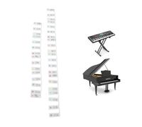 CHICIRIS Piano Key Stickers, Removable Note Labels 61 Key Full Size Luminous Silicone Reusable for Beginners with Box (Color)