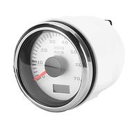 CHICIRIS Pointer Tachometer, ABS Stainless Steel RPM Tacho Meter 52mm 2.1in 9 to 32VDC IP67 Gauge for Car Truck Boat with Clear Dial Universal Fit
