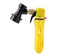 CHICIRIS Portable CO2 Injector, Handheld Keg Charger for Homebrew Beer, with High Strength Plastic, Easy Operation (Yellow)