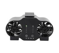 CHICIRIS Portable Fan Rechargeable, ABS Metal Wearable Dual Air Outlets Fan with 4 Speed Strong Airflow for Camping Outdoor Jobsite Workers (20000mah)