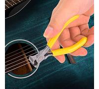 CHICIRIS Portable Guitar String Pliers, High Strength Steel Material Compact Size Yellow Guitar String Pliers for Musical Instrument Handle Repair Maintenance Tool