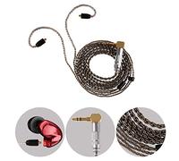CHICIRIS Premium MMCX Connector Replacement Earphone Cable for SE215 SE535 SE846 - Enhanced Sound Quality, Flexible Design - Silver, 1.2m for Music Lovers (black elbow)