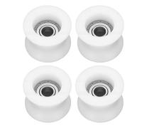 CHICIRIS Pulley Wheel, 4PCS 43mm Plastic Rollers with Stainless Steel Bearings for Gym Equipment Garage Door Clothesline Hoist Smooth Silent Durable