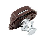 CHICIRIS Push Button Lock Aluminum Alloy ABS Keyless Push Button Lock for RV Boat Cabinet Drawer 14 to 20 Mm Panel Press to Pull Handle Left or Right Use